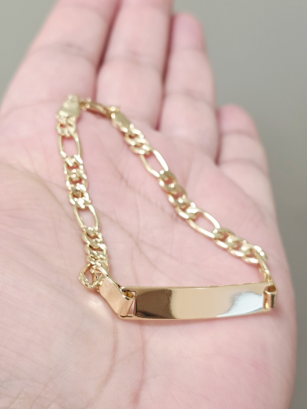 14k Gold Plated Chain ID Bracelet - Unisex